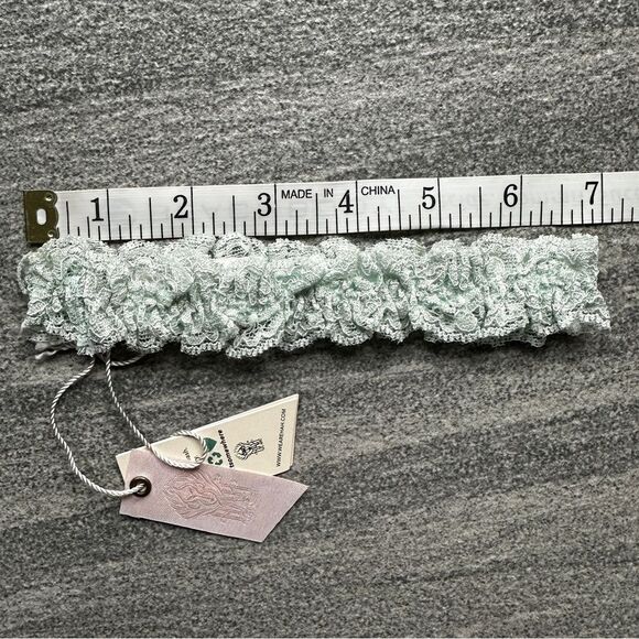 NWT Free People x HAH One & Done Lace Garter Headband Scrunchie Something Blue - Picture 11 of 14